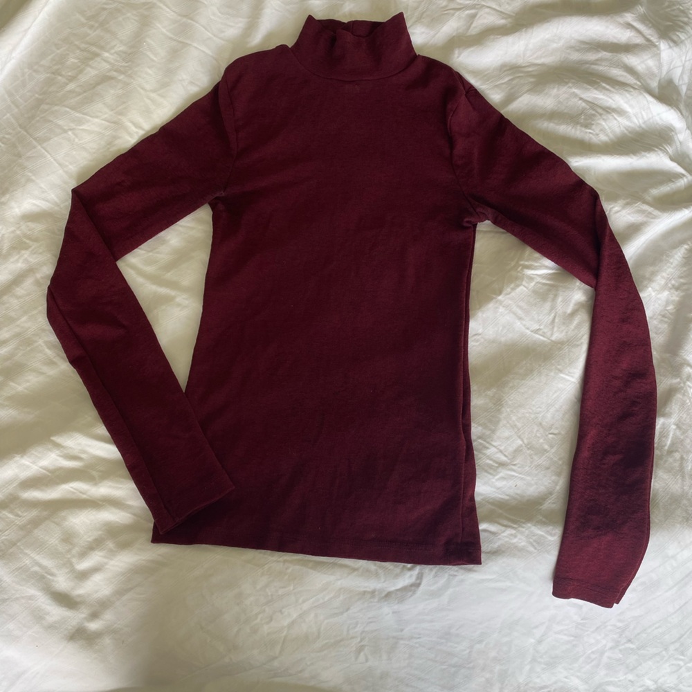Topshop Deep Red Knit Top